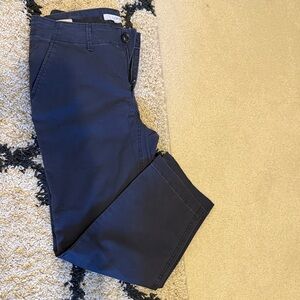 LOFT Grey Slim Ankle Chino Pants